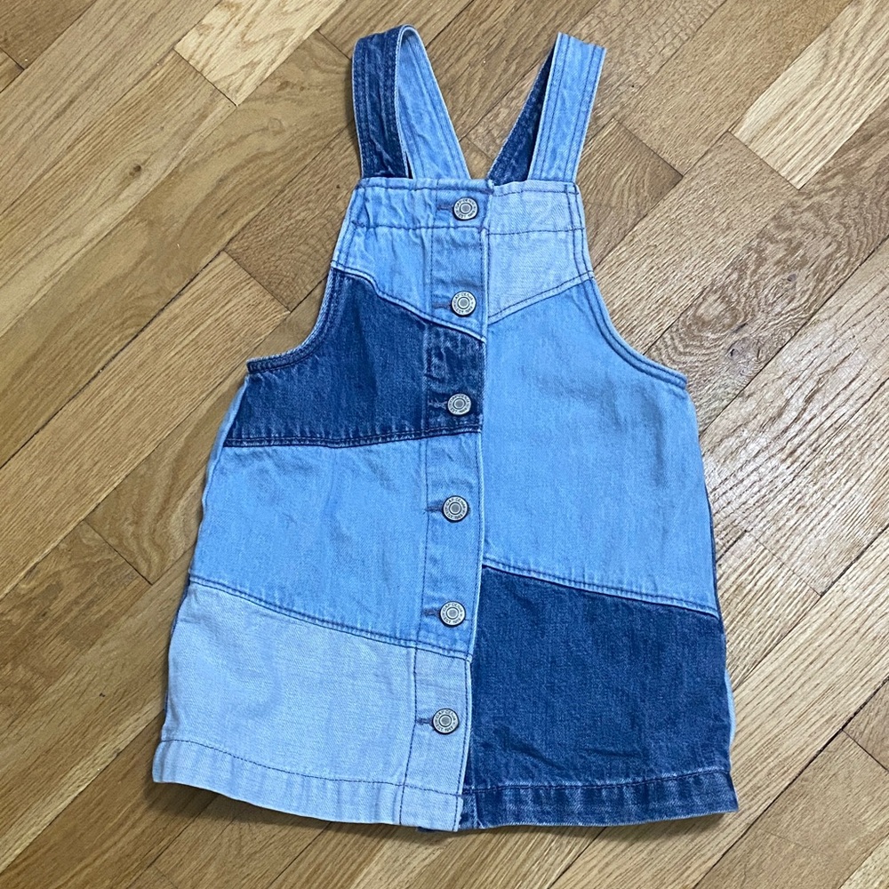 Baby gap denim overall dress